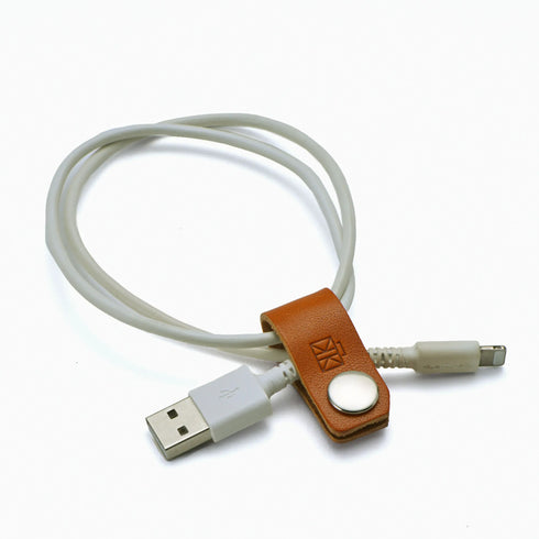 Leather Cord Clips, Set of 3 Genuine Leather Cord Clips for Organizing Cords | Random Colors | Set of 3